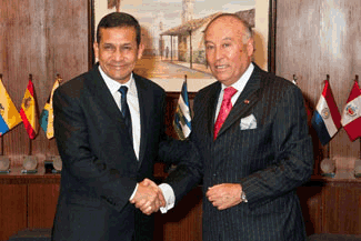 Presidente eleito do Peru visita sede da CAF em Caracas