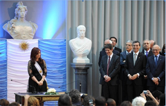 CAF President at inauguration of President Cristina Fernández de Kirchner