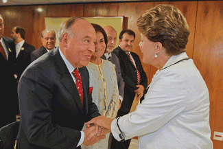 President Dilma Rousseff receives CAF president in Planalto Palace