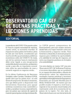 Observatorio CAF GEF de buenas prácticas y lecciones aprendidas