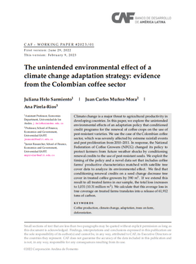 The unintended environmental effect of a climate change adaptation strategy