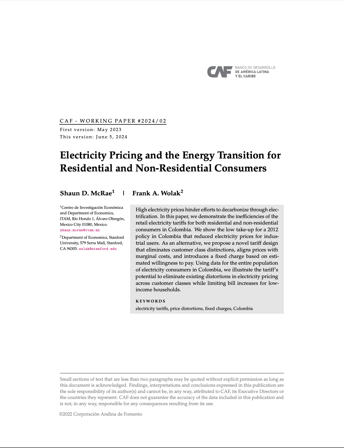 Electricity Pricing and the Energy Transition for Residential and Non-Residential Consumers