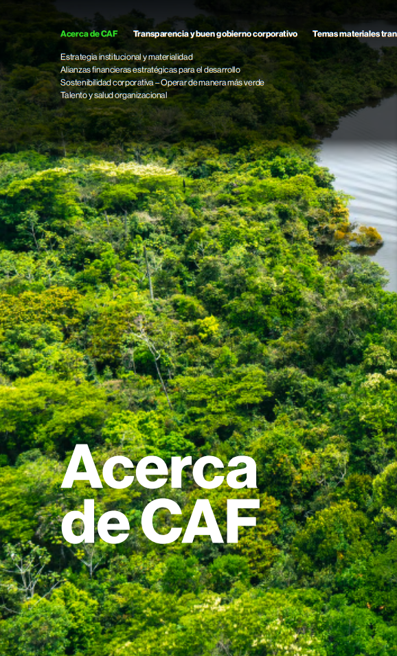 Reporte de Sostenibilidad 2023 - Acerca de CAF