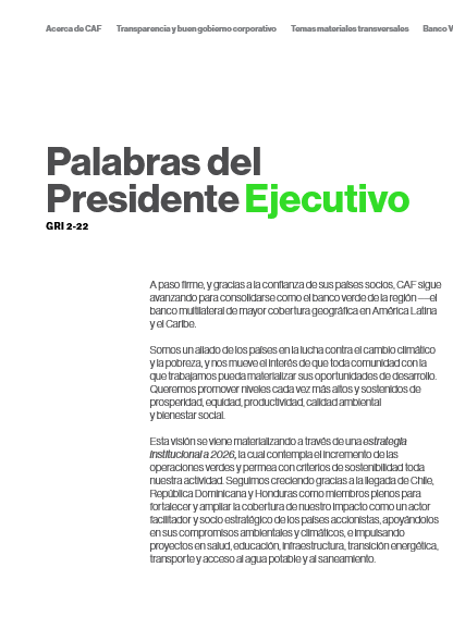 Reporte de Sostenibilidad 2023 - Palabras Preliminares